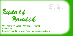 rudolf mondik business card